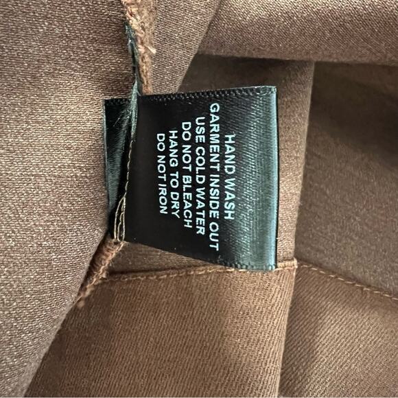 Peruvian Connection Brown Coated Premium Denim Pencil Skirt Size 2 - Picture 10 of 11